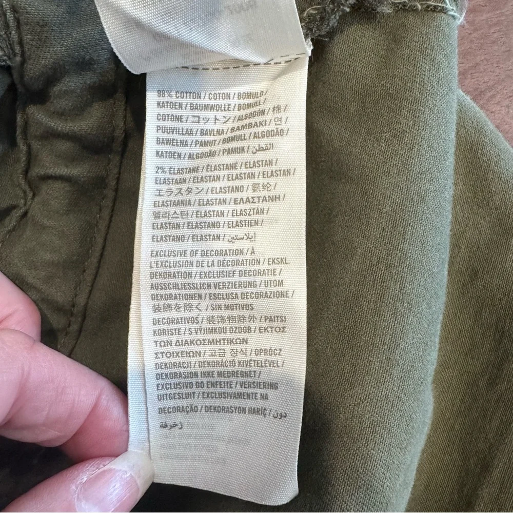 Hollister Women's Utility Jacket in Olive, Size‎ Medium Y2K